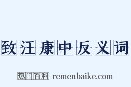 致汪康中反义词是什么意思的图片
